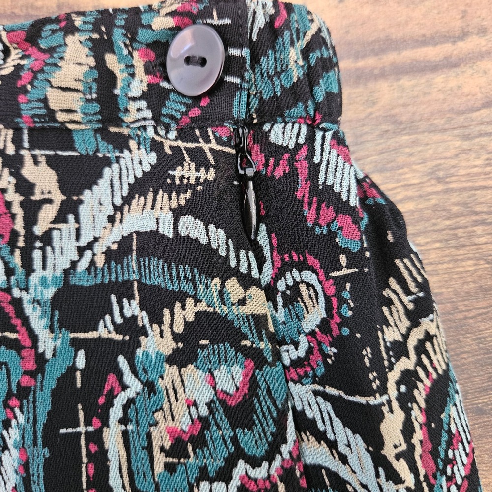 Vtg JM Collection Petite Abstract Print midi skirt Size 10P whimsigoth corpcore - Picture 6 of 8